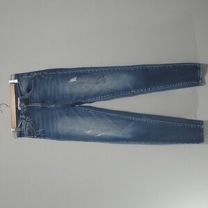 Kancan Jeans womens size 26 US 2 blue destroyed ripped distressed high rise